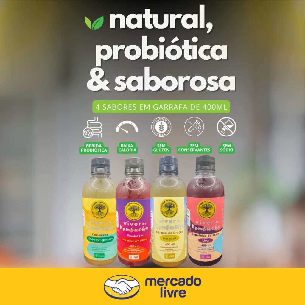 Compre a melhor kombucha pronta do Brasil no Mercado Livre com frete grátis